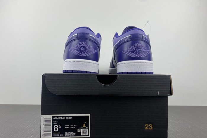 Air Jordan 1 Low Covered In Purple Tons  553558-515